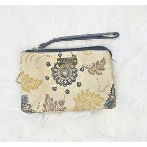 Maggi B Soft Tri-zip Wristlet Western Country Zipper‎ Wallet